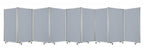 71" Green Iron Folding Nine Panel Screen Room Divider