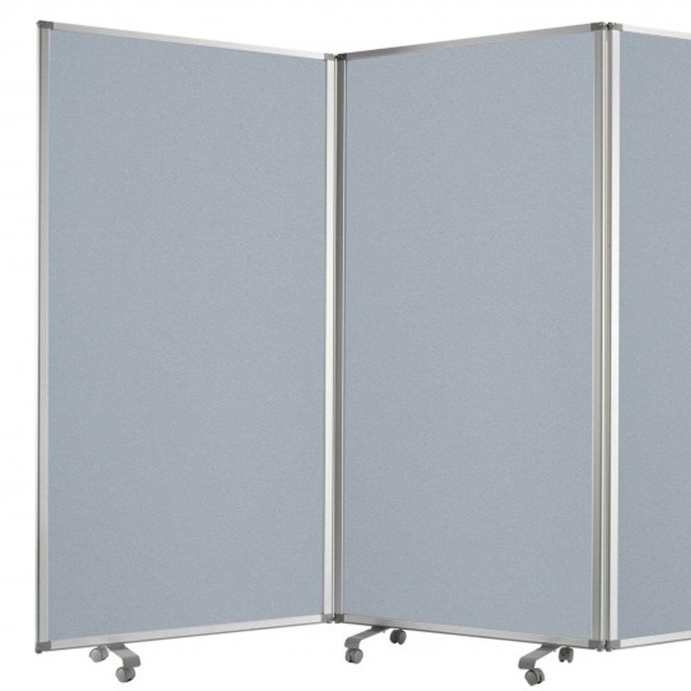 71" Green Iron Folding Nine Panel Screen Room Divider
