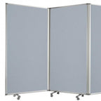 71" Green Iron Folding Nine Panel Screen Room Divider