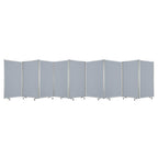 71" Green Iron Folding Nine Panel Screen Room Divider