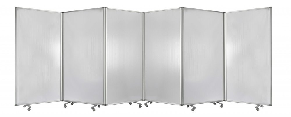 71" Green Iron Folding Six Panel Screen Room Divider