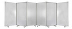 71" Green Iron Folding Six Panel Screen Room Divider