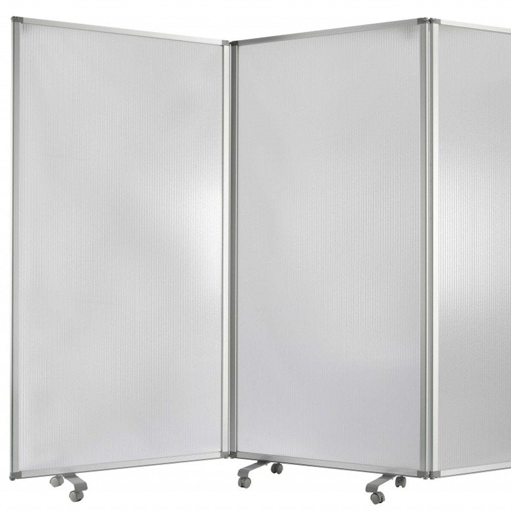 71" Green Iron Folding Six Panel Screen Room Divider