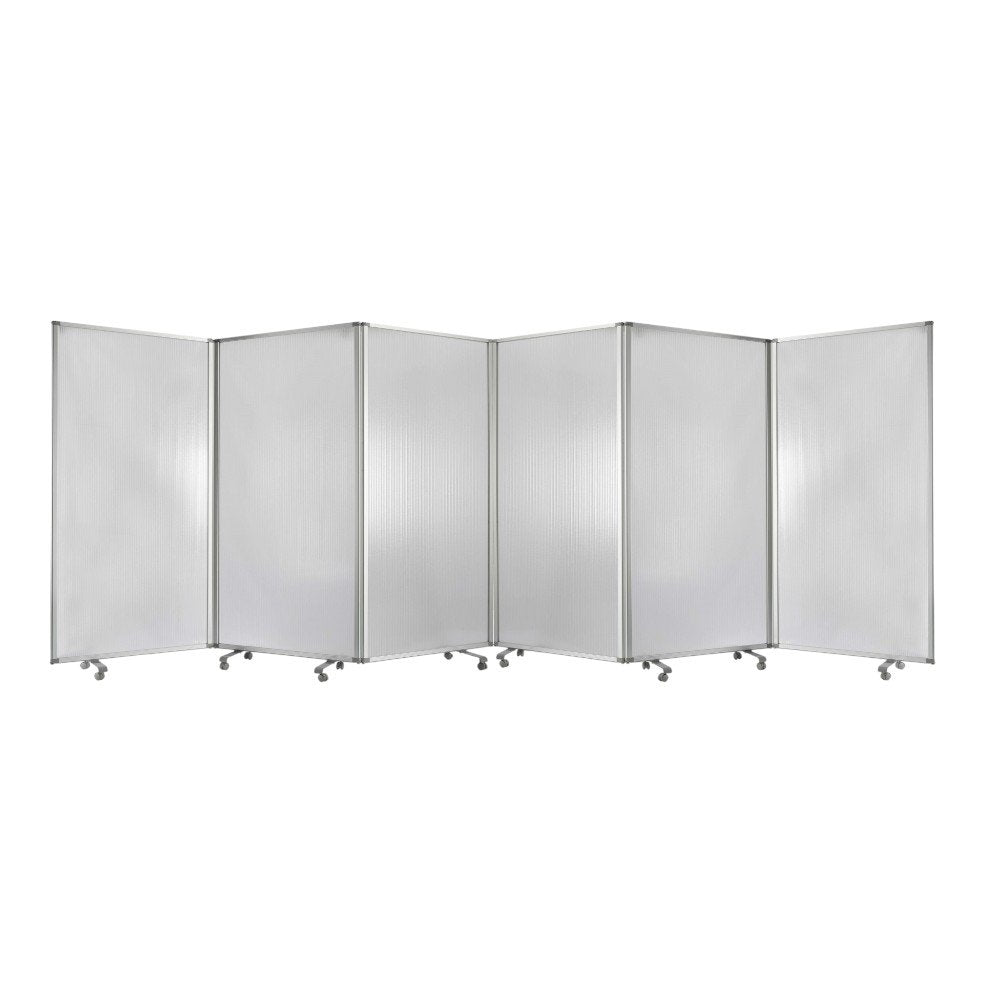 71" Green Iron Folding Six Panel Screen Room Divider