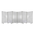 71" Green Iron Folding Six Panel Screen Room Divider