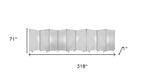 71" Green Iron Folding Nine Panel Screen Room Divider