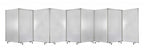 71" Green Iron Folding Nine Panel Screen Room Divider
