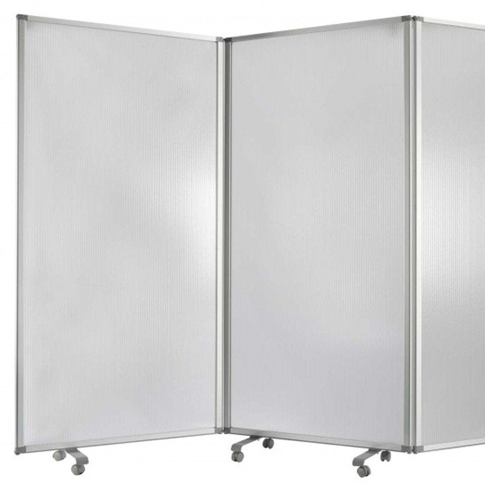 71" Green Iron Folding Nine Panel Screen Room Divider