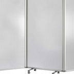71" Green Iron Folding Nine Panel Screen Room Divider