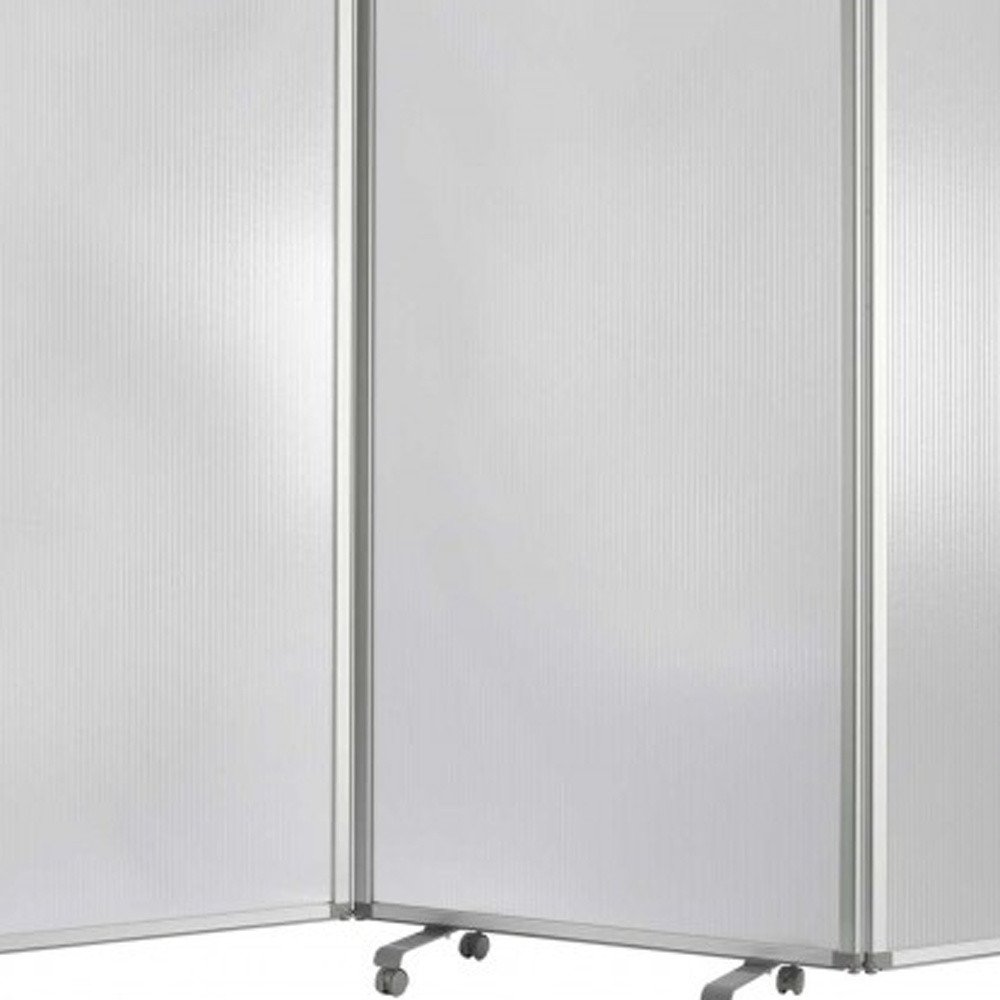 71" Green Iron Folding Nine Panel Screen Room Divider
