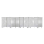 71" Green Iron Folding Nine Panel Screen Room Divider