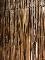 84" Brown Rattan Panel Screen Room Divider
