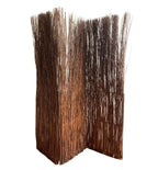 84" Brown Rattan Panel Screen Room Divider