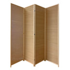 71" Brown Folding Three Panel Screen Room Divider