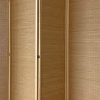 71" Brown Folding Three Panel Screen Room Divider