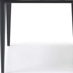 Set of Two Gray and Black Upholstered Faux Leather Dining Side Chairs