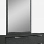 63" Grey Solid Wood Six Drawer Double Dresser