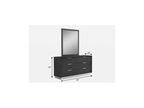 63" Grey Solid Wood Six Drawer Double Dresser