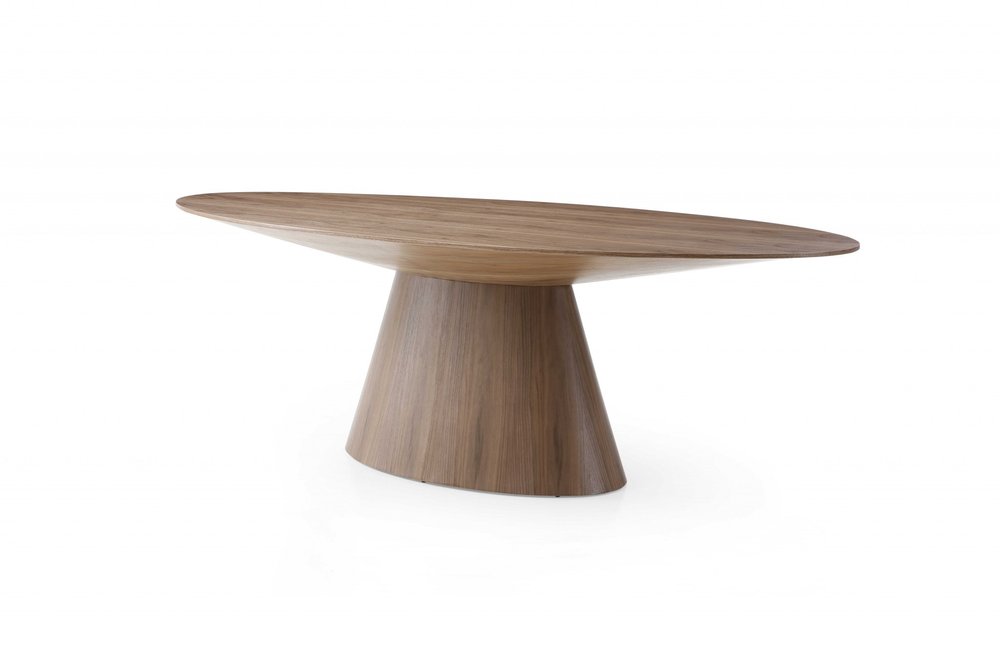 95" Gray Rounded Solid Wood Pedestal Base Dining Table