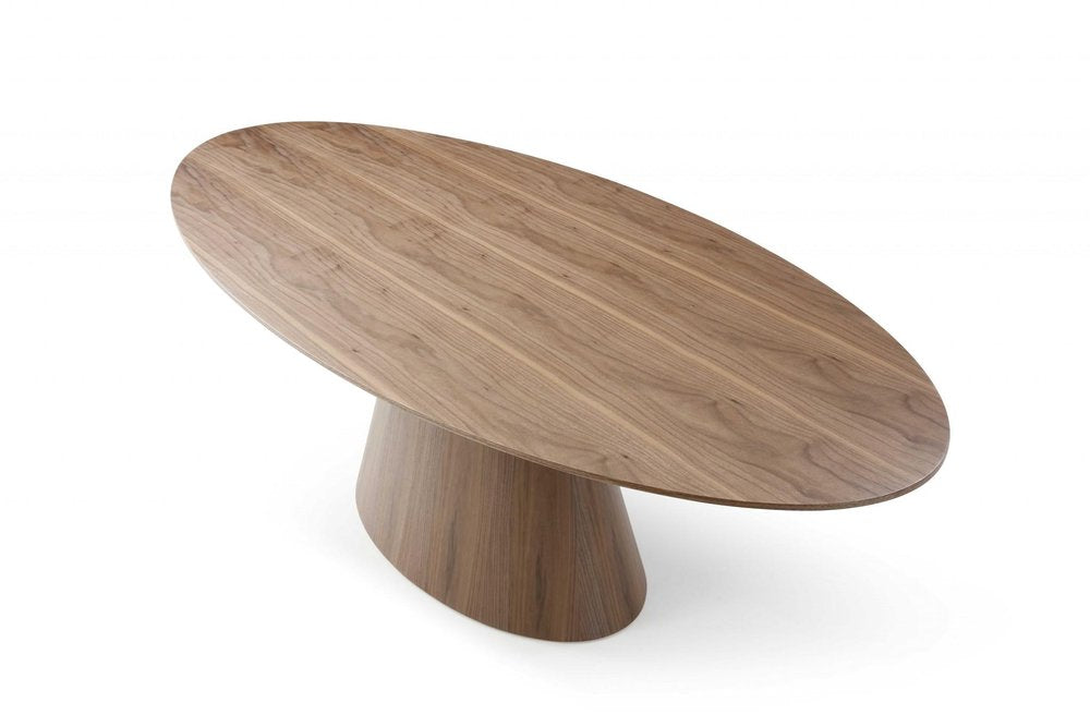 95" Gray Rounded Solid Wood Pedestal Base Dining Table