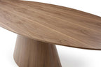 95" Gray Rounded Solid Wood Pedestal Base Dining Table