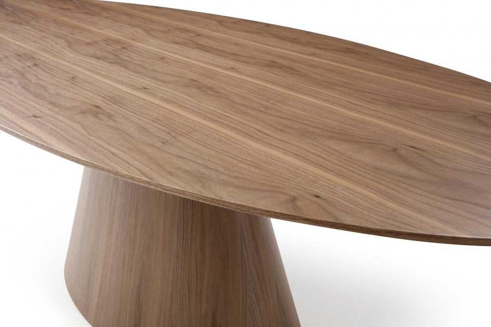 95" Gray Rounded Solid Wood Pedestal Base Dining Table