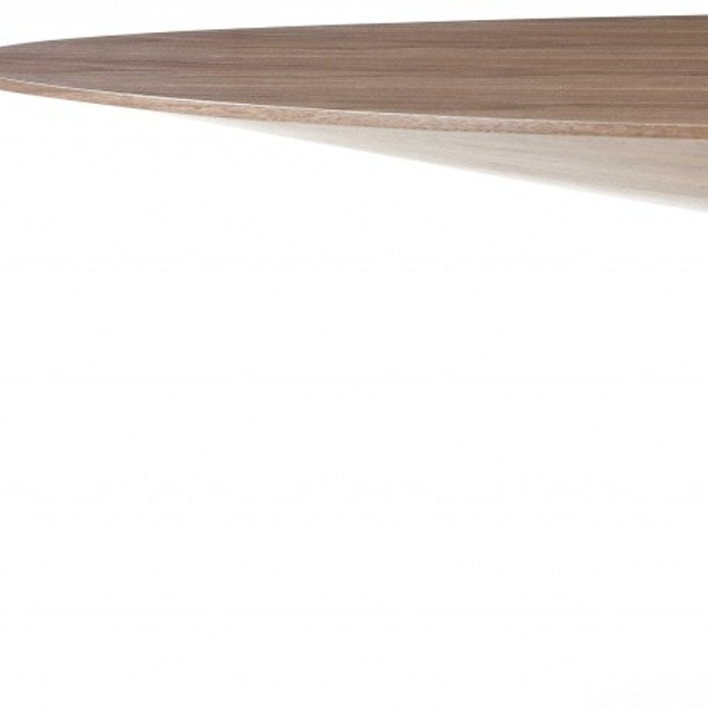 95" Gray Rounded Solid Wood Pedestal Base Dining Table