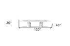 120" White Marble Double Pedestal Base Dining Table