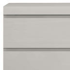 Modern Gray Woodgrain Finish 2 Drawer Nightstand