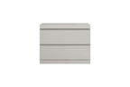 Modern Gray Woodgrain Finish 2 Drawer Nightstand