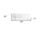 95" White Stainless Steel Solid Console Table