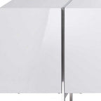 95" White Stainless Steel Solid Console Table