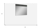 48" Gray Wood Framed Accent Mirror