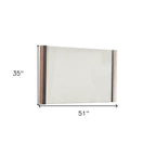 35" Natural Wood Framed Accent Mirror