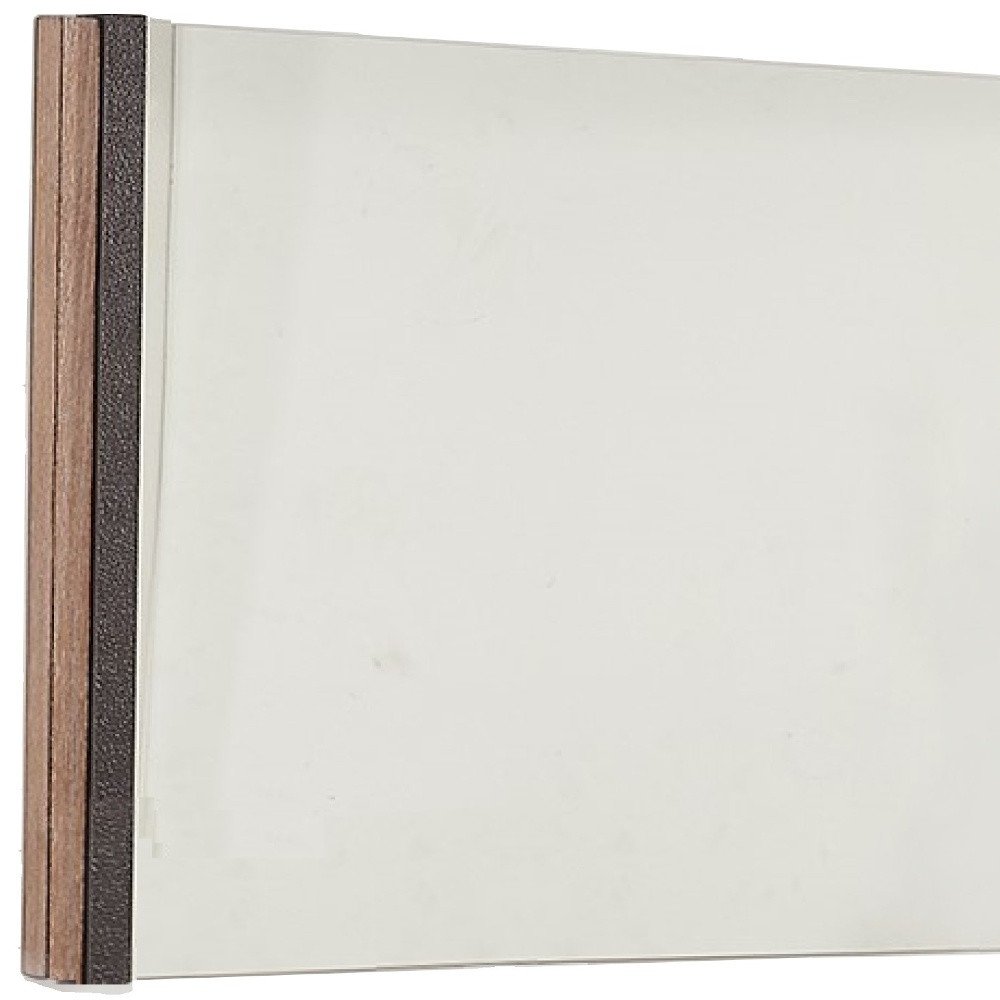 35" Natural Wood Framed Accent Mirror