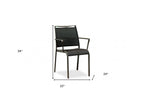 Set of Four Gray Dining Arm Chairs