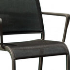 Set of Four Gray Dining Arm Chairs