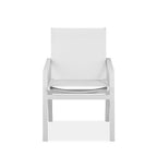 Set of Two 22" White Metal Indoor Outdoor Dining Chair