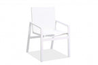 Set of Two 22" White Metal Indoor Outdoor Dining Chair
