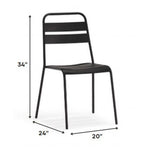 Set of Four Gray Faux Leather Dining Side Chairs