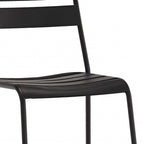 Set of Four Gray Faux Leather Dining Side Chairs