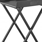 19" Gray Aluminum Outdoor Side Table