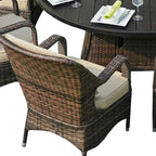 50000 BTU 325" Brown Aluminum Propane Round Fire Pit