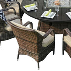50000 BTU 325" Brown Aluminum Propane Round Fire Pit