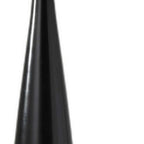 22" Black Metal Geo Triangle Table Lamp With Beige Drum Shade