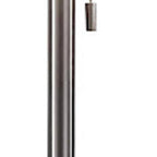 22" Antiqued Brass Metal Cylinder Table Lamp With Off White Drum Shade