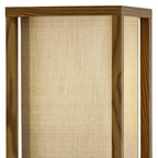 63" Black And White Solid Wood Column Floor Lamp With White Fabric Square Shade