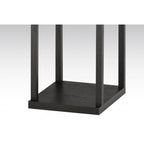 72" Black And White Solid Wood Column With White Cotton Shade