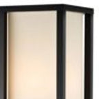 72" Black And White Solid Wood Column With White Cotton Shade