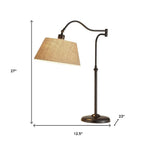 27" Black Desk Lamp With Empire Shade